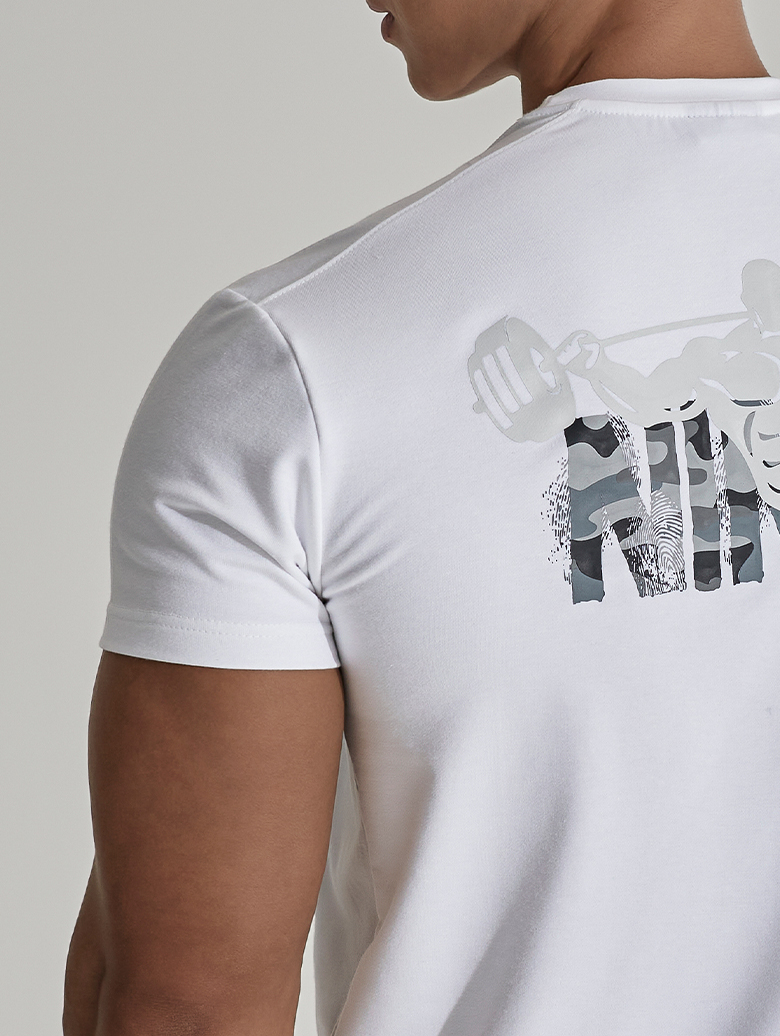 카모 그래픽 헤비메쉬 머슬핏 티셔츠
